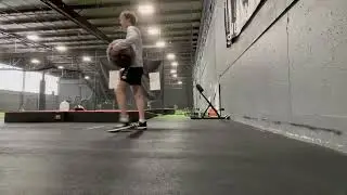 Figure 8 Med Ball Drill for Lead Leg Block