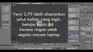 Cara Mudah belajar Blender 3D mengenal interface Navigasi dan Shortcut