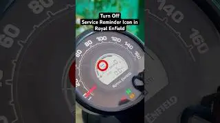 Steps to Turn off service reminder icon in Hunter 350 #royalenfield #shorts