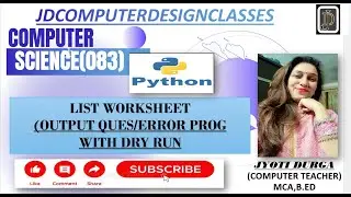 LIST WORKSHEET(Part-2) in #python#learnpythoninhindi #listinpython  #computerscience #pythontutorial