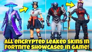 *NEW* Fortnite Encrypted Skins LEAKED Showcase! Pokey Pack, Crescent Shroom, Madcap, Blaze & More!
