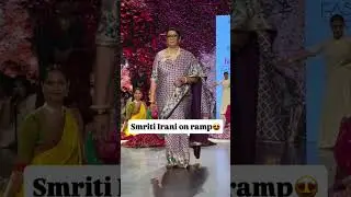 Smriti Irani on ramp for Kishandas & Co. by Gaurang shah at BTFW 2025....#smritiirani #rampwalk #e24