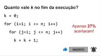 Apenas 27% acertaram essa questão de concurso sobre Lógica de Programação.