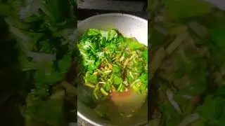 কপি শাক আর ছোট চিংরিশুটকি#shorts #recipe #food #cooking #funny