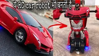 rc robot car unboxing,testing || transformer rc robot remote control car unboxing and testing hindi