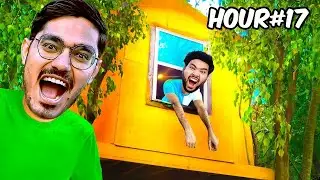 Living 24 Hours in Tree House Challenge   पहेली बुझाओ काम चलाओ   Challenge Gone Crazy