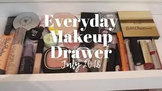 JULY EVERYDAY MAKEUP DRAWER | Travel Makeup, New Products I'm Testing