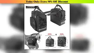 Unboxing Rhinowalk 2Pcs Motorcycle Side Pannier Bag 25L 3D Cube Anti-Fall Quick Release Motorbike S