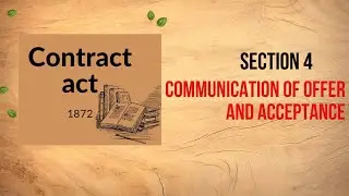 CONTRACT ACT 1872|LAW|SECTION 4