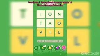 Wordbrain 1 Spring Event Answers March 16