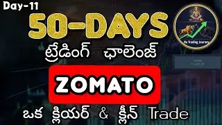 Day 11 of 50 day trading challenge | Clear and Clean Trade in Zomato