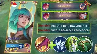 JUNGLE BEATRIX IS THE NEW IN META 2024!! | TOP GLOBAL BEATRIX | MLBB