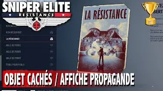 VENDETTA DANS LE VERCORS  - TOUS LES OBJETS CACH&Eacute;S x3 / Affiche Propagande - SNIPER ELITE RESISTANCE