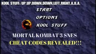 Mortal kombat 3 (snes) cheats