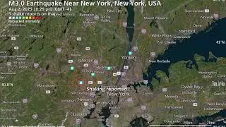 Strong Shaking Magnitude Earthquake Hits on New Jersey,New York USA