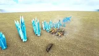 Wolfking(Ice wolf) VS Direwolf lvl 1000 || ARK Mod Battle