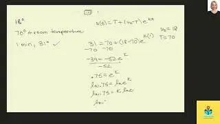 [Math] A thermometer reading 18 deg F is brought into a room where the temperature is 70 deg F;