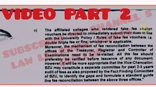 BZU LLB 3 YEAR STUDENTS PART 2 EXAM WRIT'S EXPLAINED IN URDU: IMPORTANT FACTS : VIDEO PART-2