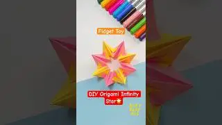 DIY Origami Infinity Star 🌟 | Fidget Toy paper craft @ArasEasyArt #toys #ytshorts #viral #diy