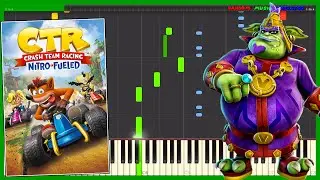 Drive-Thru Danger - Crash Team Racing Nitro-Fueled [Piano Tutorial] Synthesia MIDI ♫ ハラハラドライブスルー ピアノ