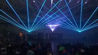 nu-salt laser light shows Great 8 Winter Games 2018 Video 4