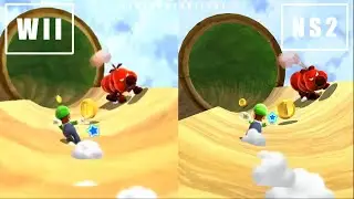 Super Mario Galaxy 2 Nintendo Switch 2 vs WII comparison 4K