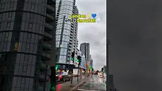 London🇬🇧City after snowfall and rain🌧️✨#travel #explore #san #london #abroadlife #ytshorts #shorts