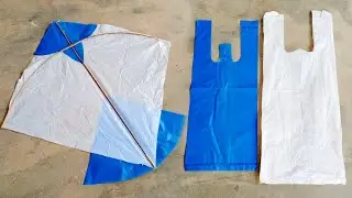 White and blue Sharla kite making with new trick at home 