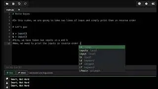 Print in Reverse Order Program - Python