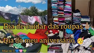 DIA DO MEU ANIVERSÁRIO 🎂|CUIDANDO DAS ROUPAS| ORGANIZAÇÃO DO GUARDA-ROUPA| ❤️ nocantinhodela 
