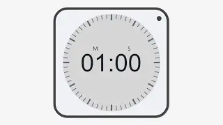 [Gray] 1-minute countdown timer | alarm ⏰️