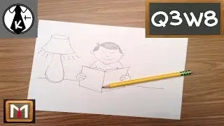 How to Draw a Person Reading a Book