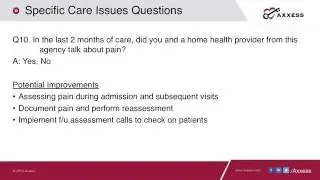 Axxess | HHCAHPS Questions: Q10 Talk about pain