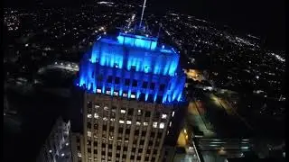 Drone close encounter with 30 story building  Allentown PA