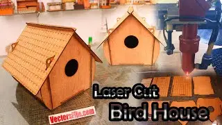 Laser Cut Wooden Bird House | How To Make A Bird Feeder | Laser Cut Hamster House by VectorsFile.com