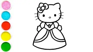 Hello kitty drawing painting coloring for kids and toddlers Art for beginners 