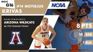 Lithuanian MOTIEJUS KRIVAS 8 PTS & 10 REB vs Kansas State Wildcats | NCAA