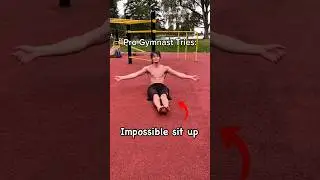 Gymnast vs. Impossible Sit-Up 👀😂 #gymnastics #calisthenics #gymnast #situp #challenge #workout