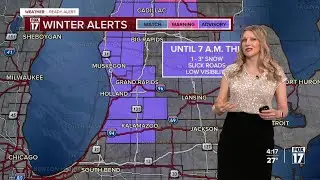 Wednesday PM Forecast: Snow, blowing snow, windy
