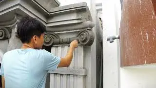 Tips for beautifully decorating square columns in a neoclassical style.