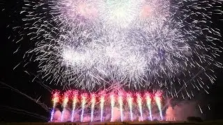 【4K】2016 神明の花火 テーマファイヤー♪「百花繚乱～市川三郷夏物語～」（演出：宮川 拓也氏）