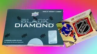 Распаковка коробки с хоккейными принадлежностями Upper Deck Black Diamond 20/21.