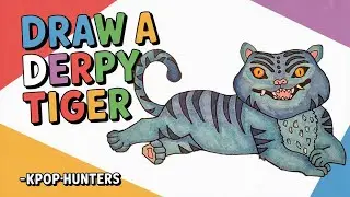 Draw a Derpy Tiger 🐯 | K-Pop Hunters #kpophunters #cartoon