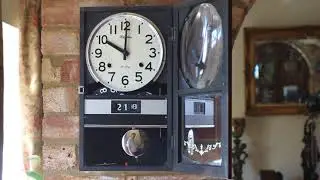 Vintage Japanese 'Rhythm' 30-Day Striking Wall Clock with Calendar