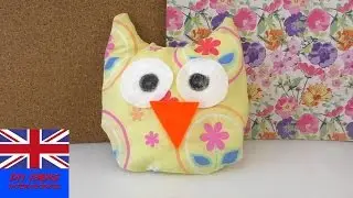 No sew OWL pillow - SELFMADE OWL TEDDY without sewing - TUTORIAL