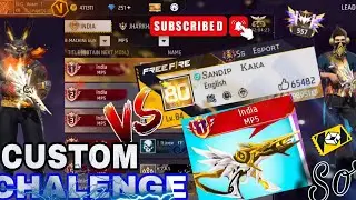 Free Fire 🔥 India no .1 MP5 King 1 VS 1 Custom Chalenge With PC Headshot 🗣️ Gameplay !