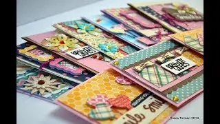 10 handmade cards/ 1 homemade card kit August 2019 (Process video #1)
