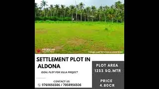 Spacious Settlement Plot For Sale In Aldona