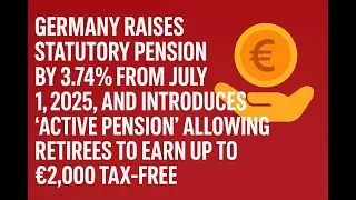 Germany Raises Statutory Pension by 3.74% from July 1, 2025,