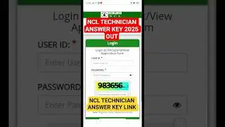 NCL TECHNICIAN ANSWER KEY 2025 OUT 🤯| NCL TECHNICIAN ANSWER KEY KAISE CHECK KARE #shorts #nclexam